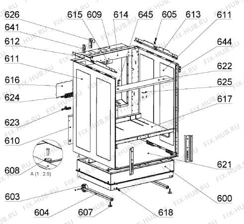 Взрыв-схема вытяжки Asko E 90 006 69 CYLINDA SPB 64TK   -SS FS 60 (403276, A42010100) - Схема узла 06