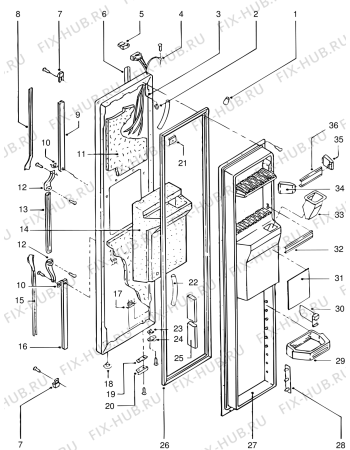 Схема №11 RA7 (F011003) с изображением Винтик для холодильной камеры Indesit C00133384
