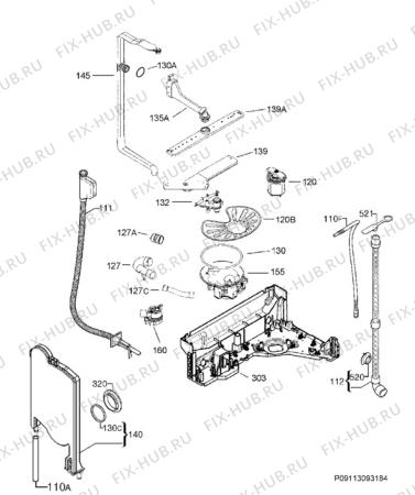 Взрыв-схема посудомоечной машины Rex Electrolux TTC1002 - Схема узла Hydraulic System 272