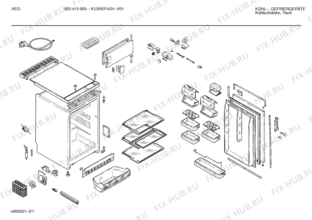 Схема №2 KU3AEF5 с изображением Уплотнитель двери для холодильной камеры Bosch 00210380