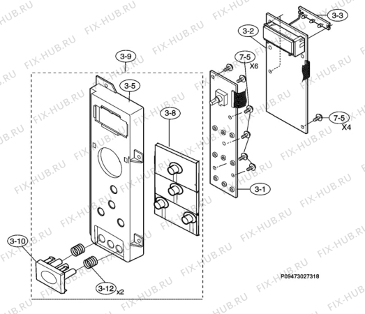 Взрыв-схема микроволновой печи Juno Electrolux JME17205X - Схема узла Section 2