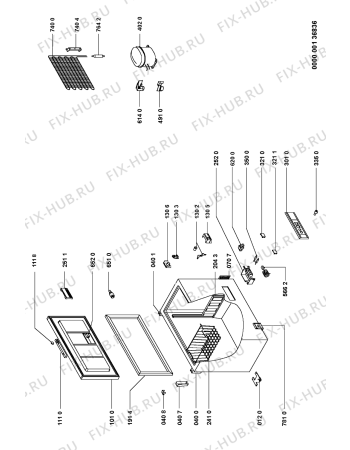 Схема №1 AFG 524-C/H с изображением Компрессор для холодильной камеры Whirlpool 481236038902