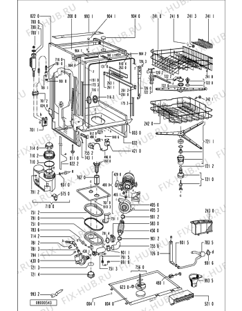 Схема №2 GSI 4033 WS с изображением Панель для посудомоечной машины Whirlpool 481245379942