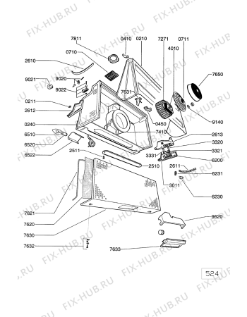 Схема №1 AKS 646 WH с изображением Тумблер для вытяжки Whirlpool 481927738025