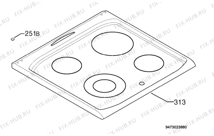 Взрыв-схема плиты (духовки) Electrolux EKC6780X - Схема узла Hob 271