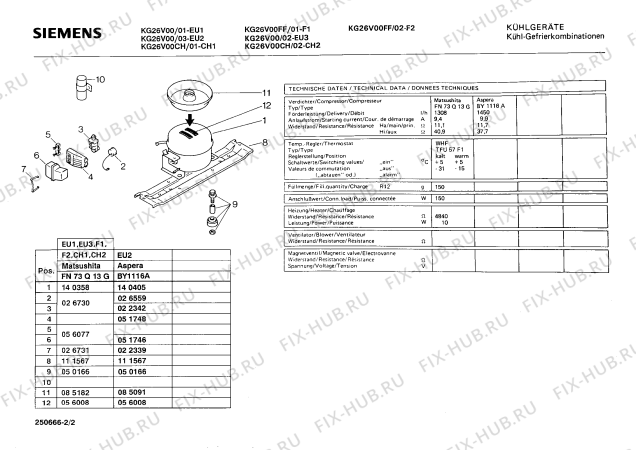 Взрыв-схема холодильника Siemens KG26V00 - Схема узла 02