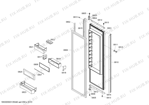 Схема №11 KBUIT4255E с изображением Хомут для посудомойки Bosch 00613616