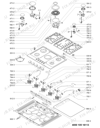 Схема №2 AKT 711/IX с изображением Держатель для электропечи Whirlpool 481236068818