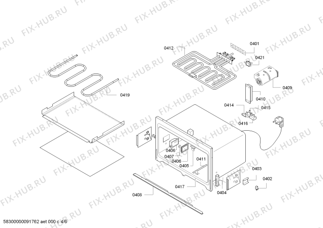 Схема №5 HB90054 с изображением Гайка для электропечи Bosch 00176012