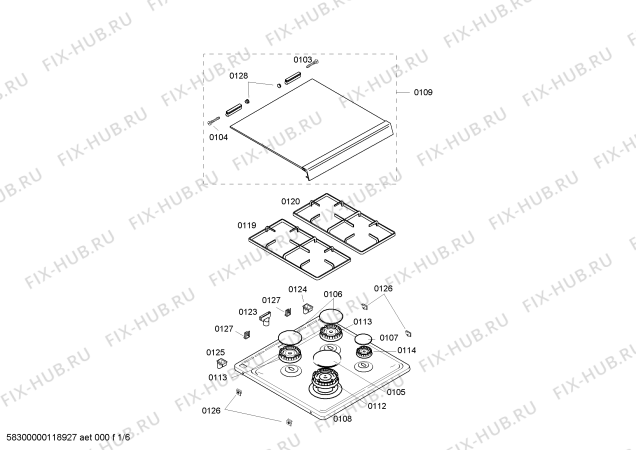 Схема №5 HM745505S с изображением Панель управления для плиты (духовки) Siemens 00663536
