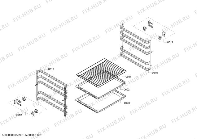 Схема №6 HCE748221 с изображением Инструкция по эксплуатации для духового шкафа Bosch 00725388
