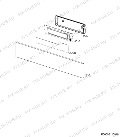 Схема №1 KME761000B с изображением Обшивка для электропечи Aeg 140063854016