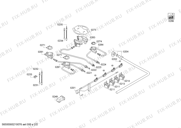 Взрыв-схема плиты (духовки) Bosch PGH6B5O90R Bosch - Схема узла 02