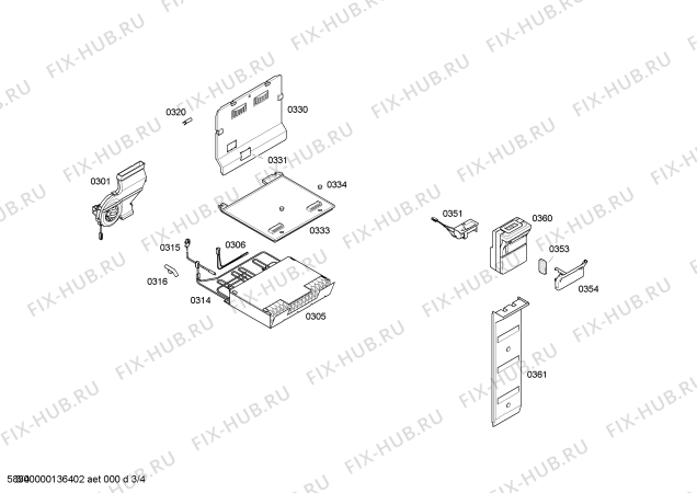 Взрыв-схема холодильника Siemens KD30NA03 - Схема узла 03