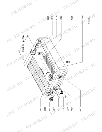 Схема №1 AGB 611/WP с изображением Тэн для электропечи Whirlpool 483286000403