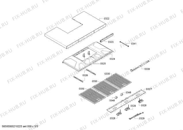 Взрыв-схема вытяжки Bosch DWB97JQ55 Bosch - Схема узла 03