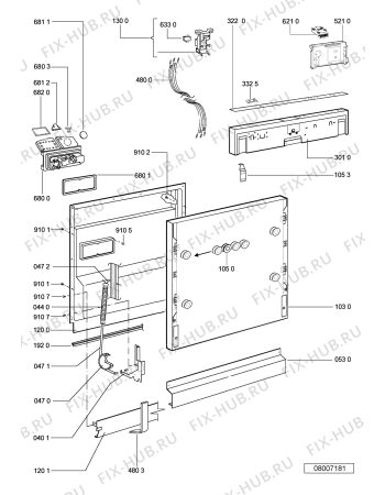 Схема №1 DW267729 (F091709) с изображением Наставление для посудомоечной машины Indesit C00356429