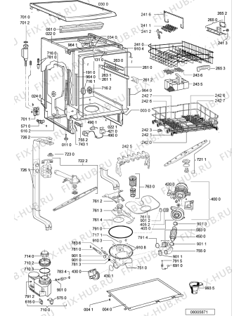 Схема №2 ADP 6837 WH с изображением Обшивка для посудомойки Whirlpool 481245373667