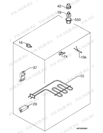 Взрыв-схема плиты (духовки) Tricity Bendix CSIG223W - Схема узла Electrical equipment 268