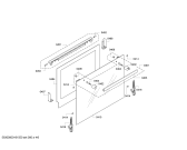 Схема №6 HEA20B120S с изображением Фронтальное стекло для духового шкафа Bosch 00680743