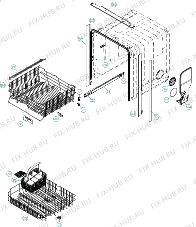 Взрыв-схема посудомоечной машины Gorenje EDWH24 XXL US   -SS Bi (335621, DW70.3) - Схема узла 02