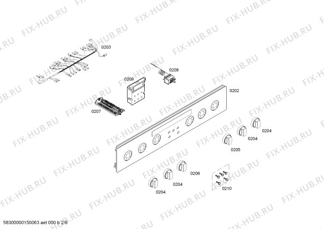 Схема №5 HR745625N с изображением Панель управления для плиты (духовки) Siemens 00700619