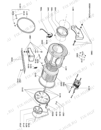 Схема №4 AWZ 410/D PL с изображением Пружинка для стиралки Whirlpool 481249238397