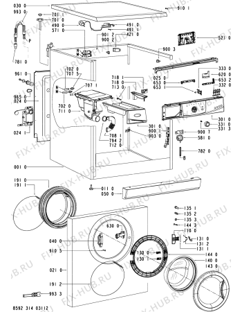 Схема №2 WA CARE 14 DI с изображением Микромодуль для стиралки Whirlpool 481221470595