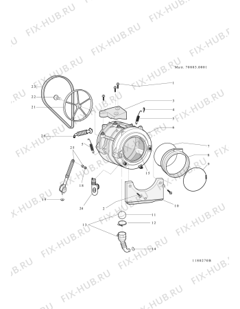 Взрыв-схема стиральной машины Ariston ARM7L125EX (F054476) - Схема узла