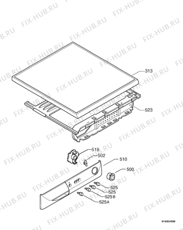 Взрыв-схема стиральной машины Zanussi FLA1101W - Схема узла Command panel 037