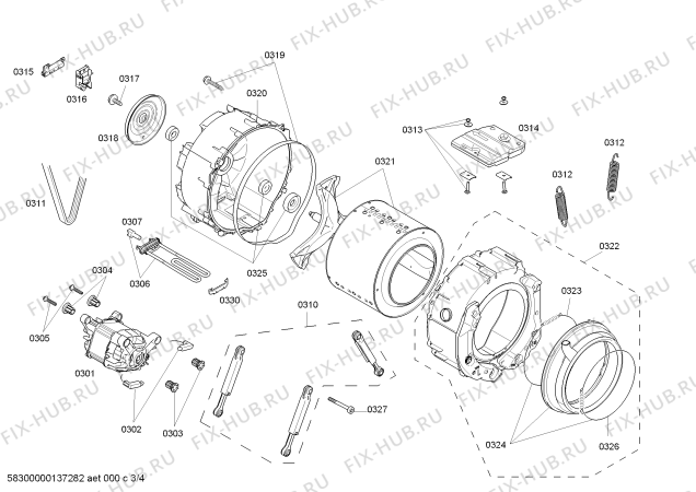 Схема №4 3TS83120X TS8312X 8kg с изображением Ручка выбора программ для стиралки Bosch 00615371