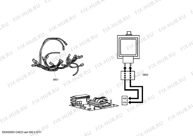 Схема №8 HMB8050 с изображением Набор кнопок для плиты (духовки) Bosch 00608389