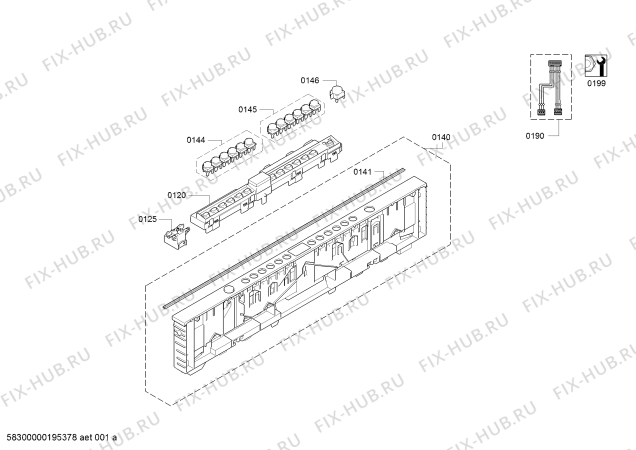 Взрыв-схема посудомоечной машины Bosch SMV46MX01D Exclusiv, Made in Germany - Схема узла 02