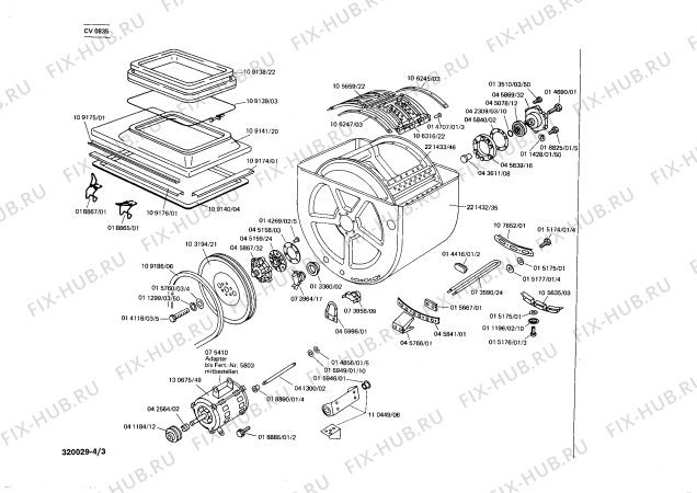 Взрыв-схема стиральной машины Constructa CV0835 CV835 - Схема узла 03