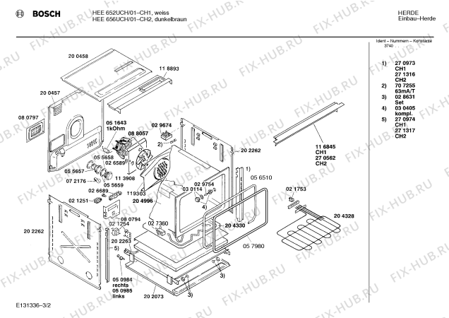 Схема №3 HBE632U66 с изображением Переключатель режимов для духового шкафа Siemens 00057523