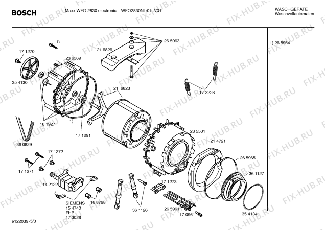 Схема №4 WFF1200 с изображением Инструкция по эксплуатации для стиралки Bosch 00520239