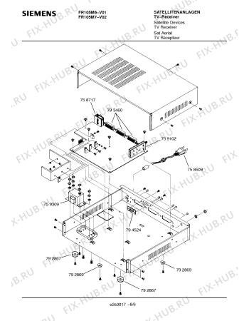 Схема №7 FR105M6 с изображением Сервисная инструкция для телевизора Siemens 00535599