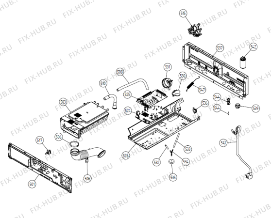 Взрыв-схема стиральной машины Gorenje FTL 46 SF   -Titanium (900003297, WM50) - Схема узла 05