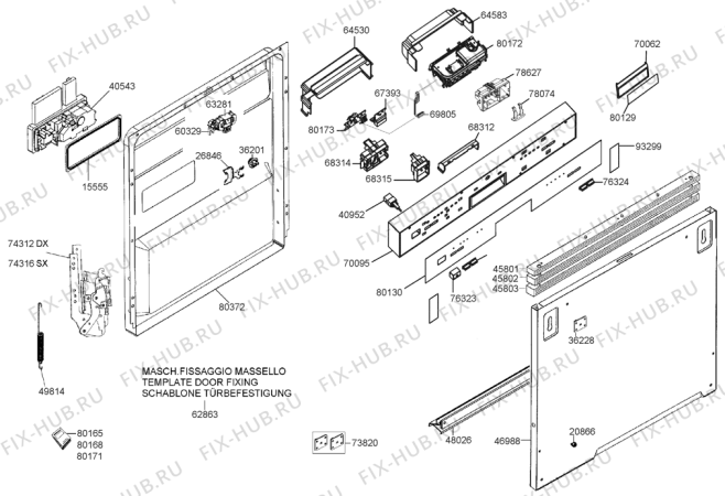 Взрыв-схема посудомоечной машины Gorenje GI64222AX (238610, PMS60I) - Схема узла 02