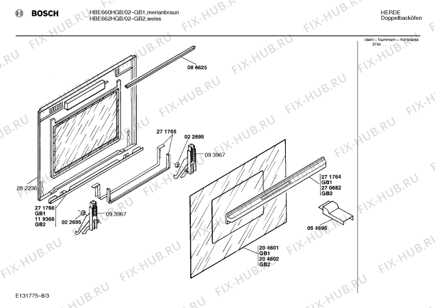 Схема №7 HB90420GB с изображением Стеклянная полка для электропечи Siemens 00271772