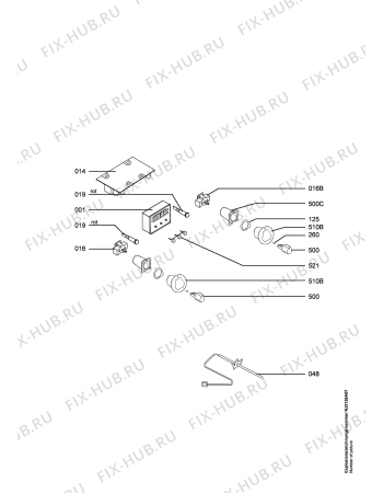 Взрыв-схема плиты (духовки) Juno Electrolux JEB56301E  R05 - Схема узла Functional parts