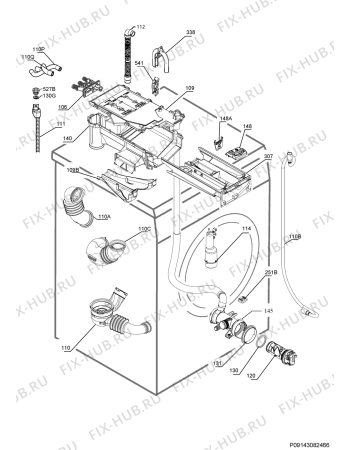 Схема №5 L99695HWD с изображением Блок управления для стиралки Aeg 973914605906002