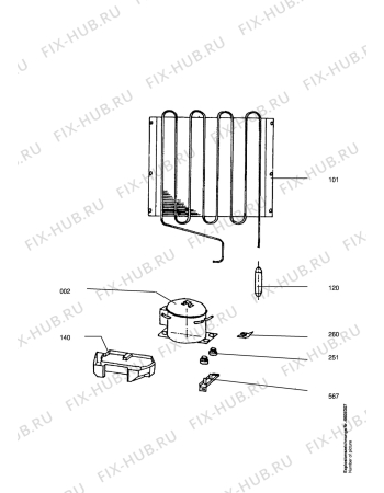 Взрыв-схема холодильника Aeg BLOMBERG KE51980 - Схема узла Refrigerator cooling system