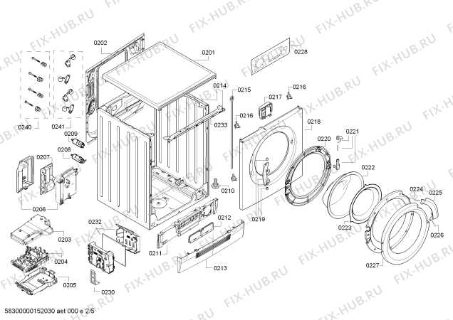 Схема №4 WD15H560TI с изображением Модуль управления для стиралки Siemens 00703207