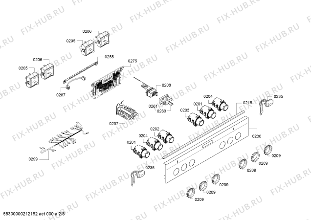 Схема №5 HK9R3A120W с изображением Ручка переключателя для плиты (духовки) Siemens 10008370