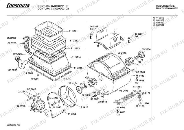 Схема №4 CV30300 CONTURA с изображением Панель для стиралки Bosch 00270841