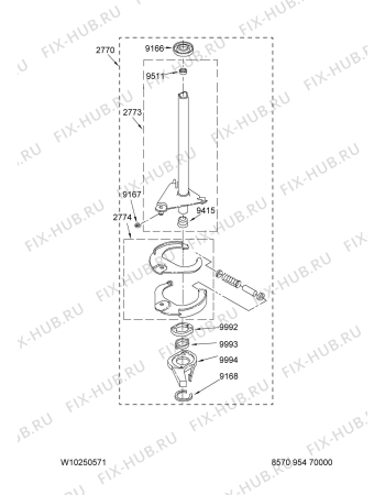 Схема №9 YMET3800TW2 с изображением Зажим для стиралки Whirlpool 480113100298