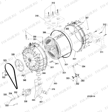 Схема №3 WML760PUK (F054706) с изображением Запчасть для стиралки Indesit C00264216