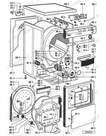 Схема №1 AWZ 135 с изображением Обшивка для электросушки Whirlpool 481245219701