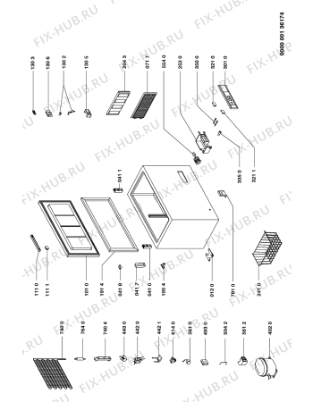 Схема №1 CAH-3001 с изображением Дверь для холодильной камеры Whirlpool 481944268599